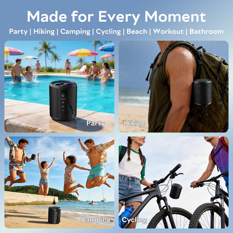 20W IPX7 Bluetooth Speaker RGB 15H Battery
